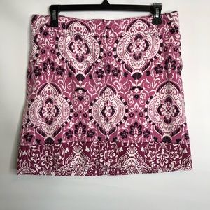 Ann Taylor Loft skirt 8 pink paisley fade look